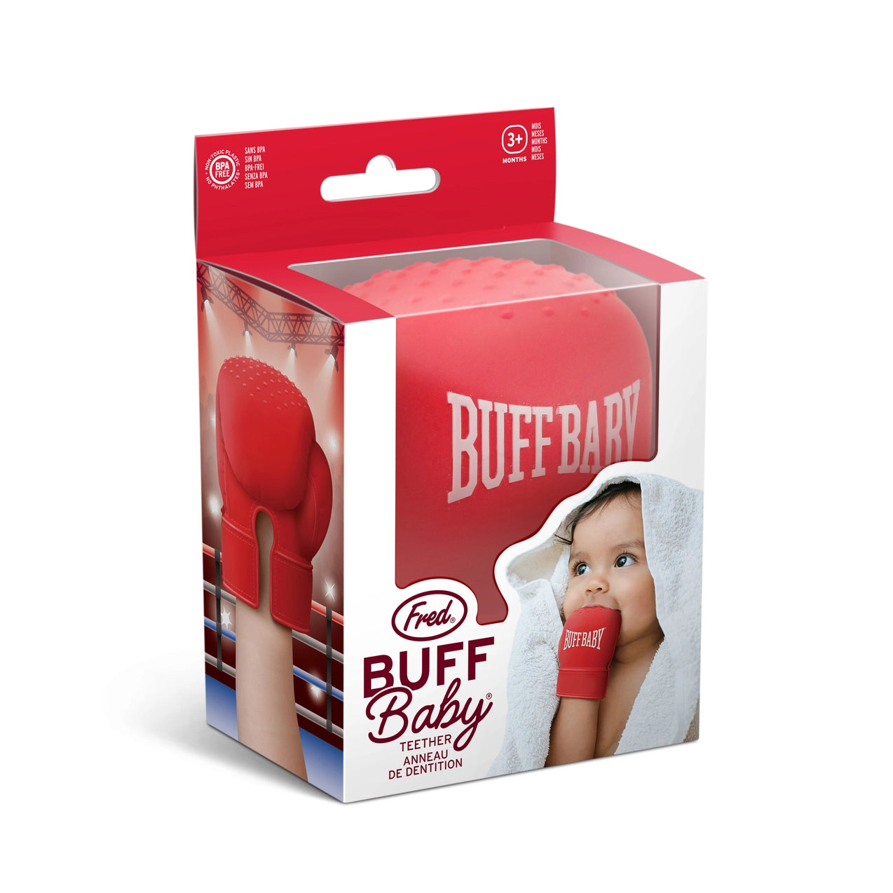 Fred & Friends buff baby boxing glove teething mitt