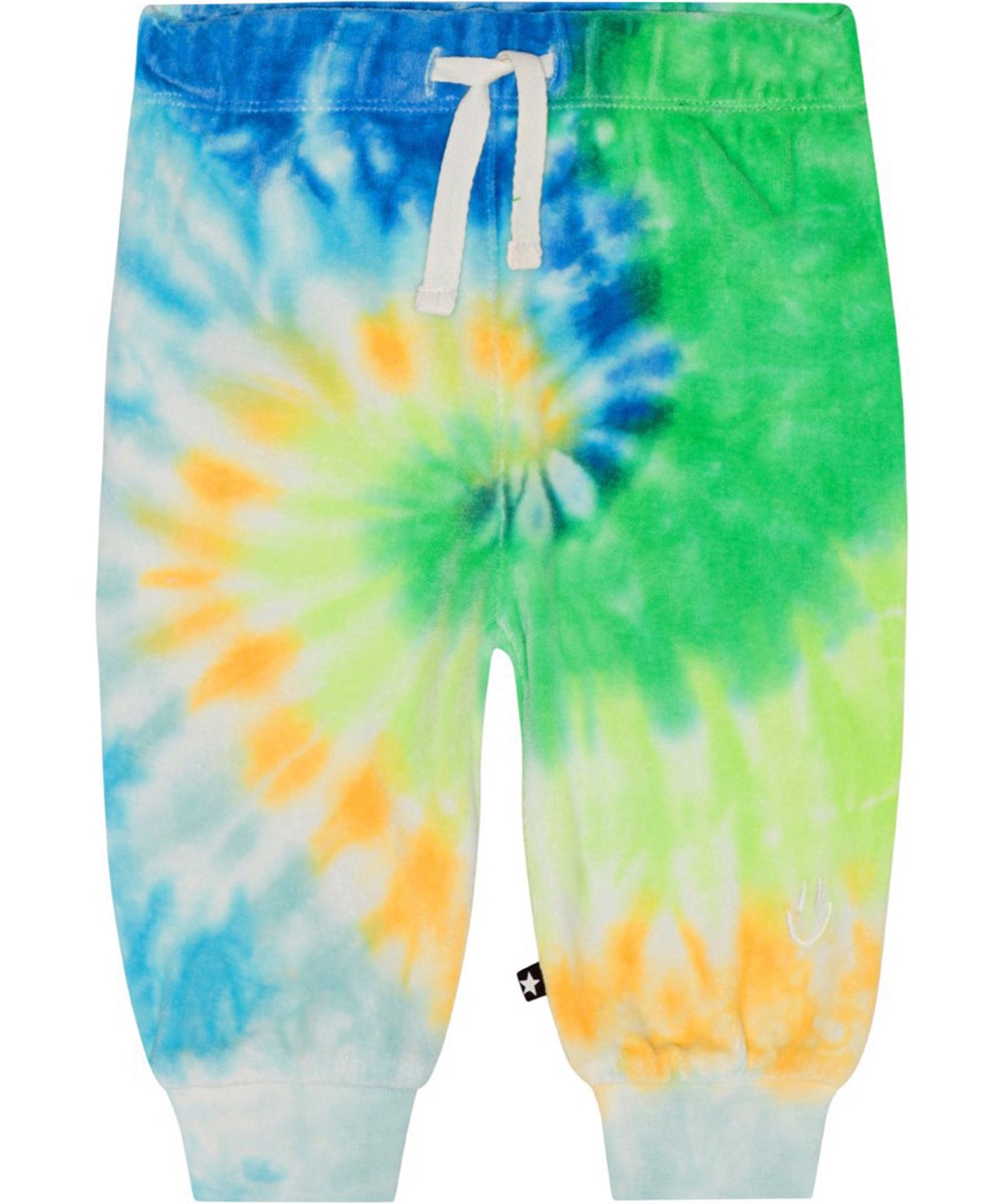Molo infant simeon tie dye velour sweatpants