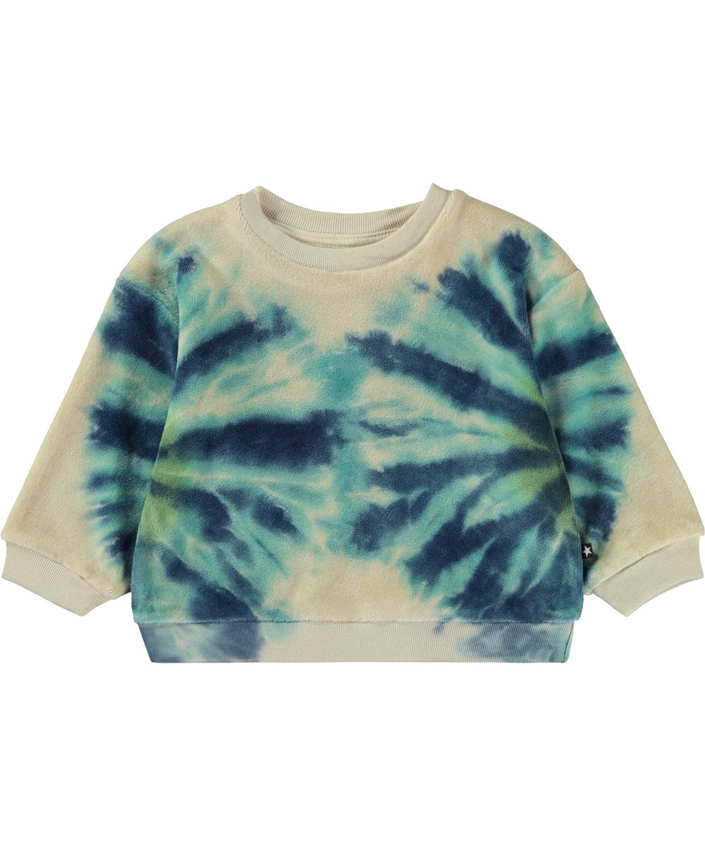 Molo infant dear tie dye velour sweatshirt