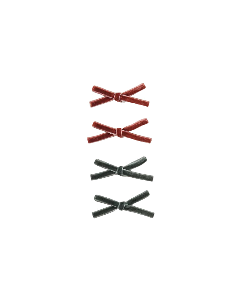 Noralee mini velvet ribbon bow set