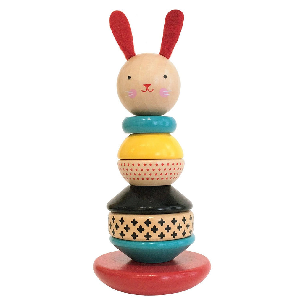 Wooden rabbit stacking toy