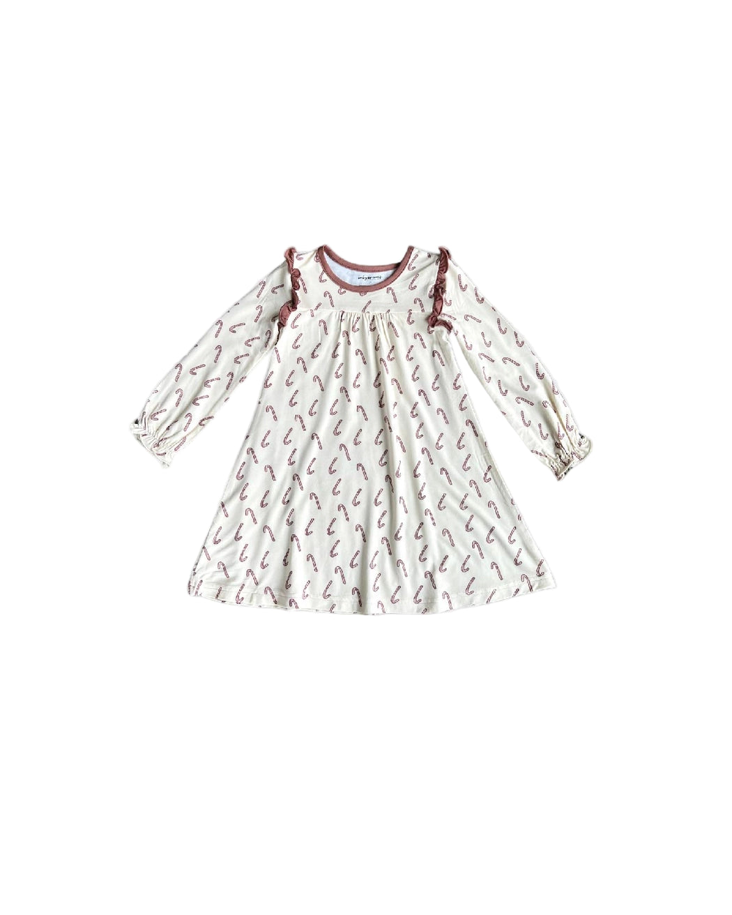 Babysprouts girls candy cane print nightgown