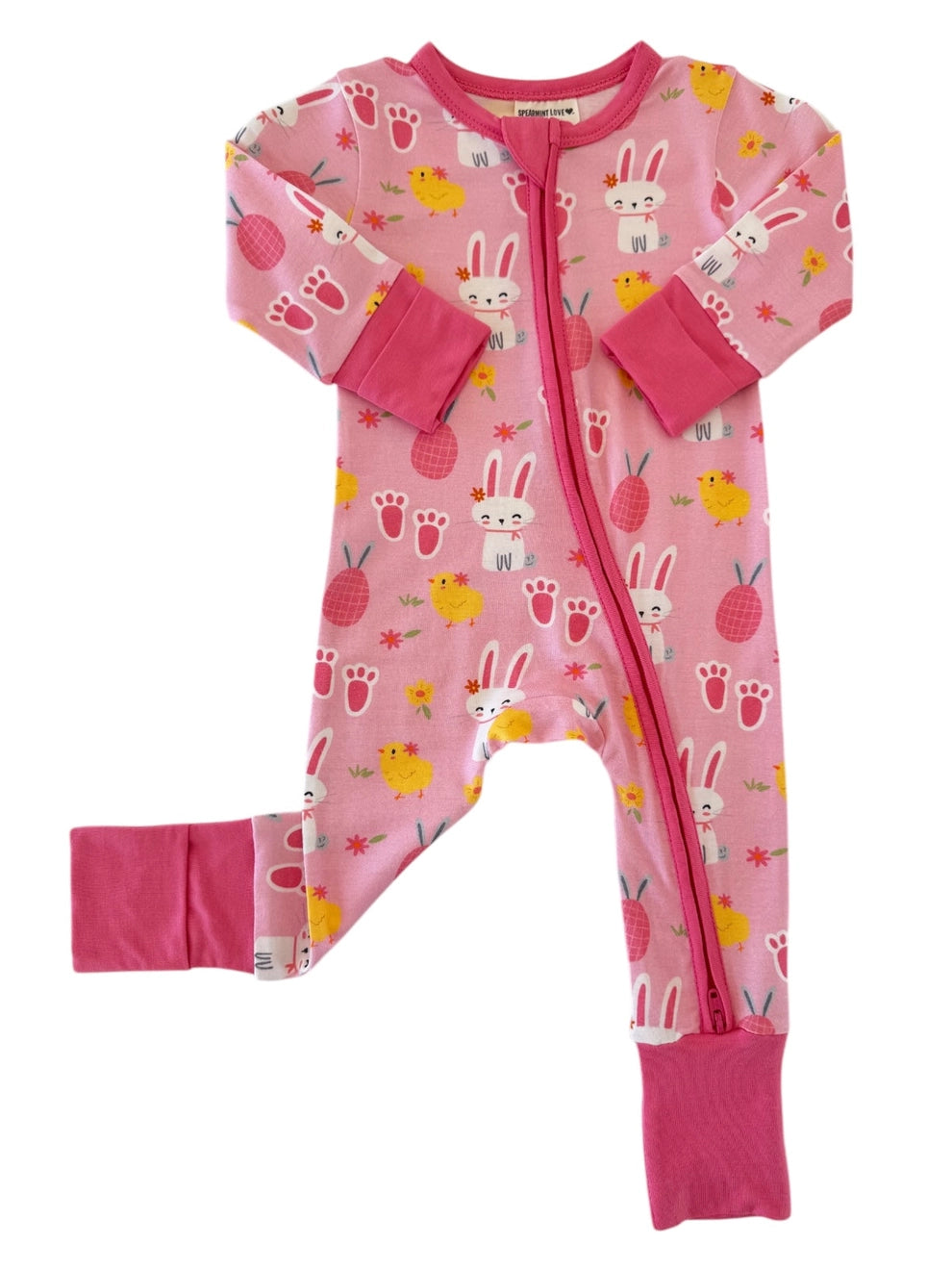 SpearmintLOVE infant easter bunny convertible romper