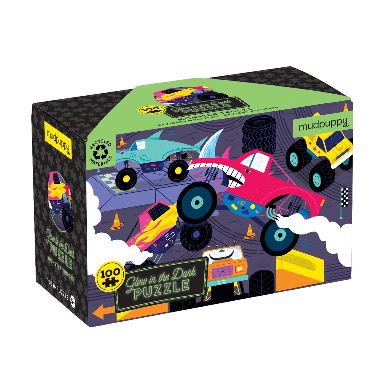 Monster Trucks 100-piece glow in the dark puzzle