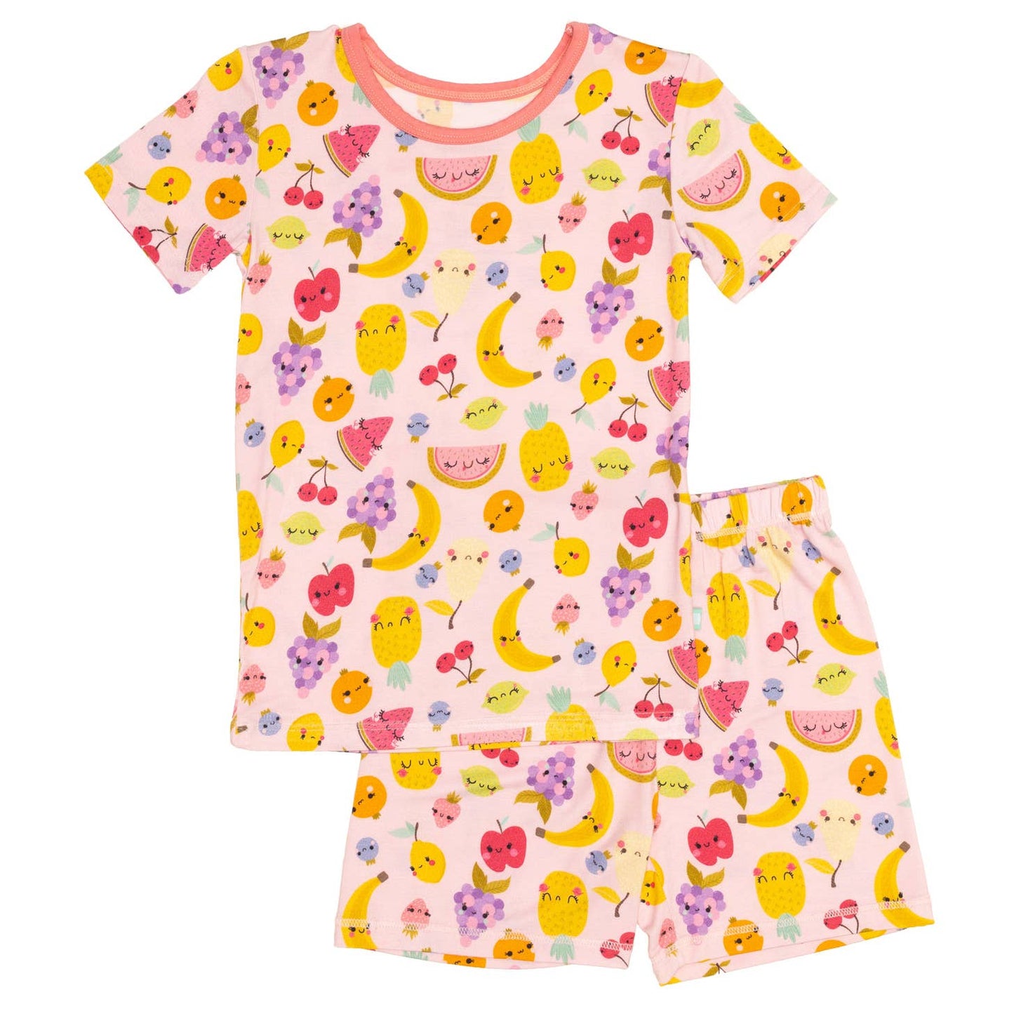 Macaron + Me girls fruit salad short pajamas
