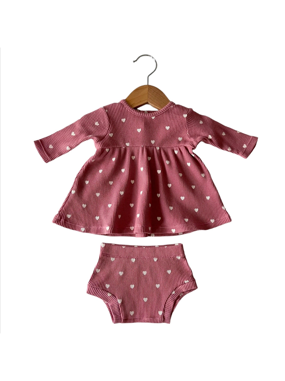 SpearmintLOVE infant girl heart print dress & bloomer