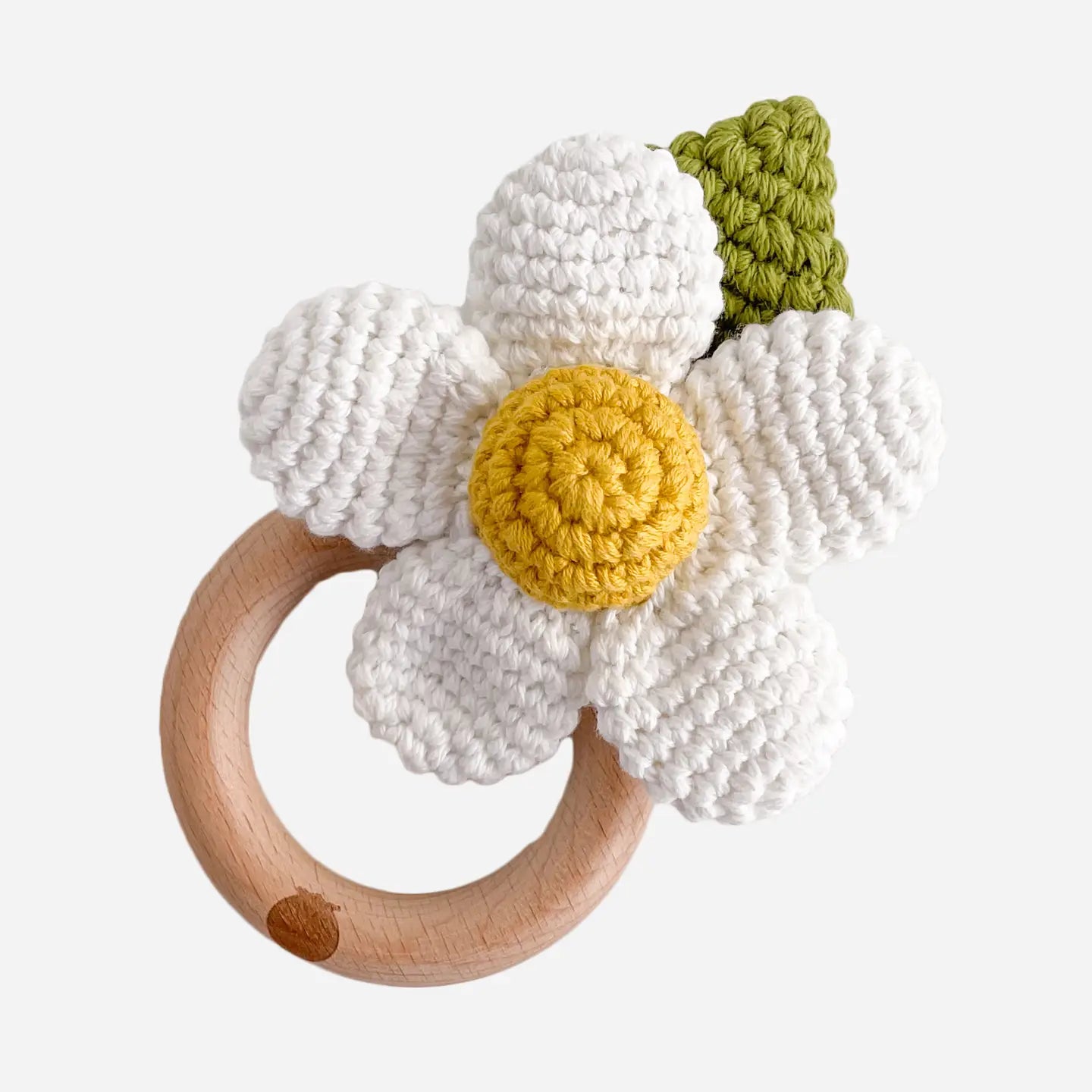 The Blueberry Hill crochet rattle teether