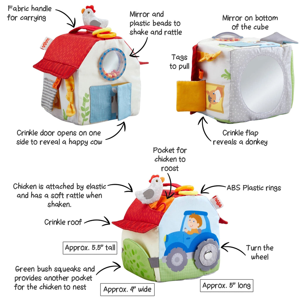 Haba USA farmyard play cube