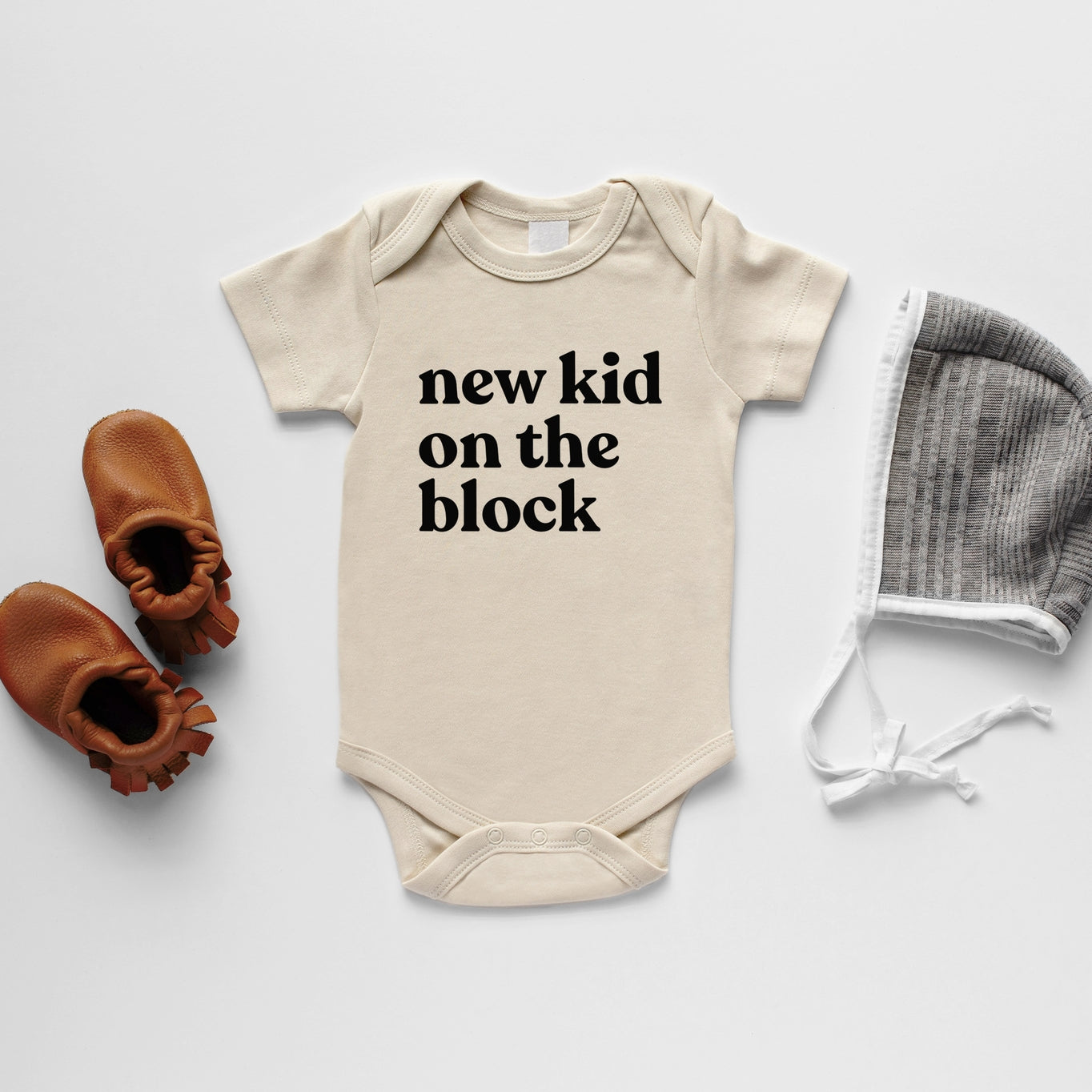 Gladfolk infant organic print onesie