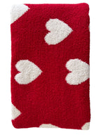 SpearmintLOVE reversible heart print blanket