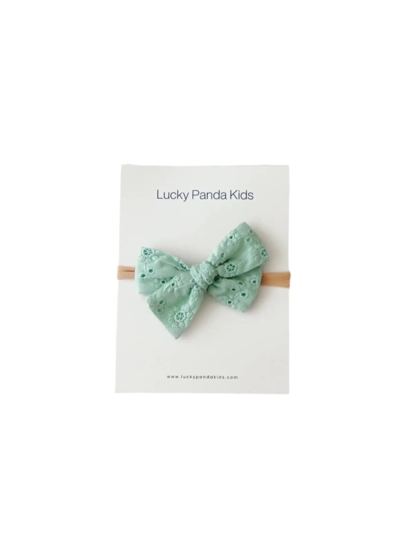 Lucky Panda Kids eyelet bow headband