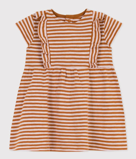 Petit Bateau infant girl stripe slub jersey dress