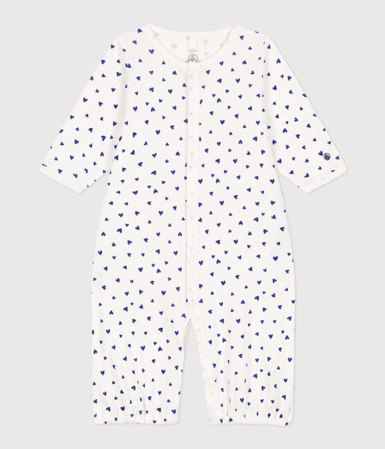 Petit Bateau infant girl heart print converter gown