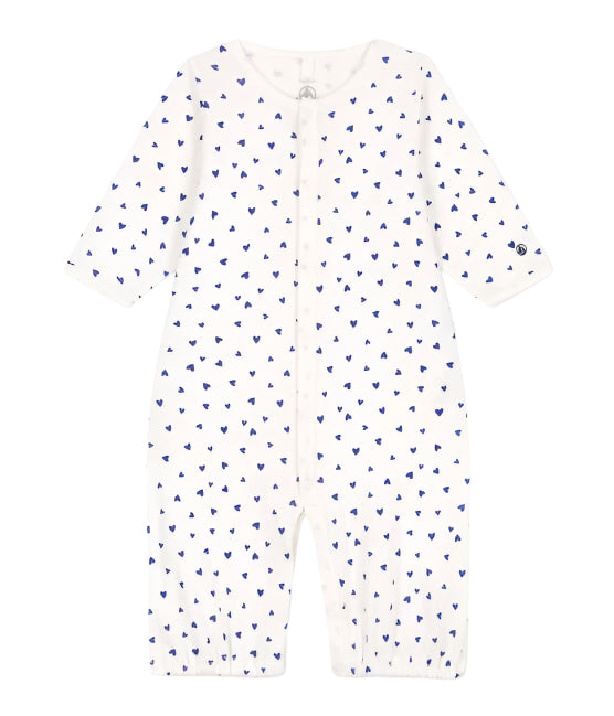 Petit Bateau infant girl heart print converter gown
