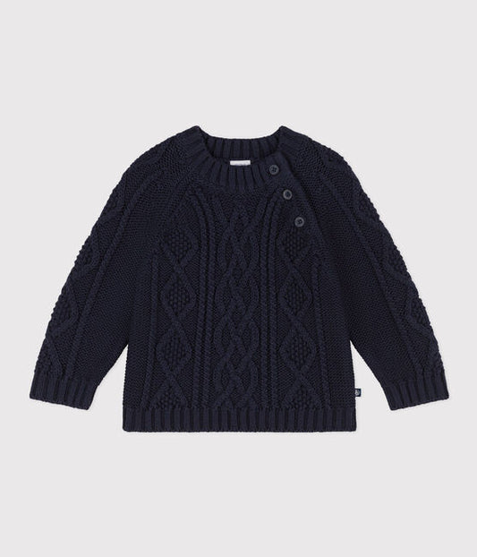 Petit Bateau kids cable knit sweater