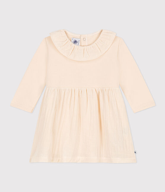 Petit Bateau infant girl gauzy collared dress