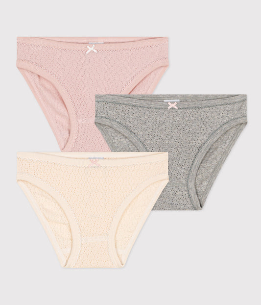 Petit Bateau 3-pack girls pointelle underwear