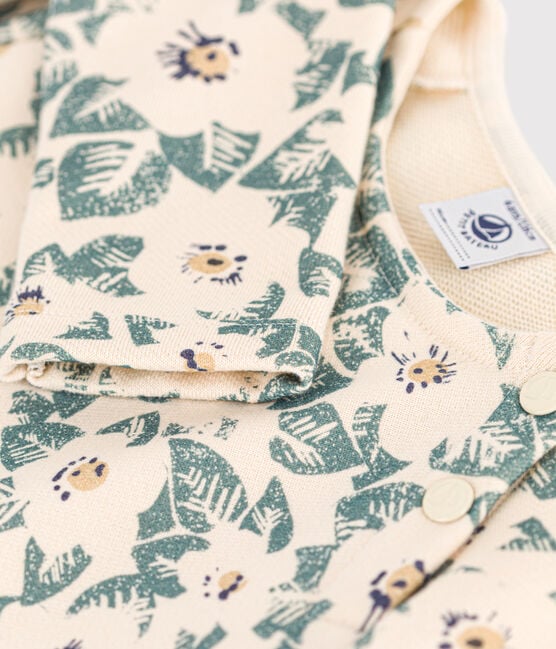 Petit Bateau girls floral print long sleeve dress