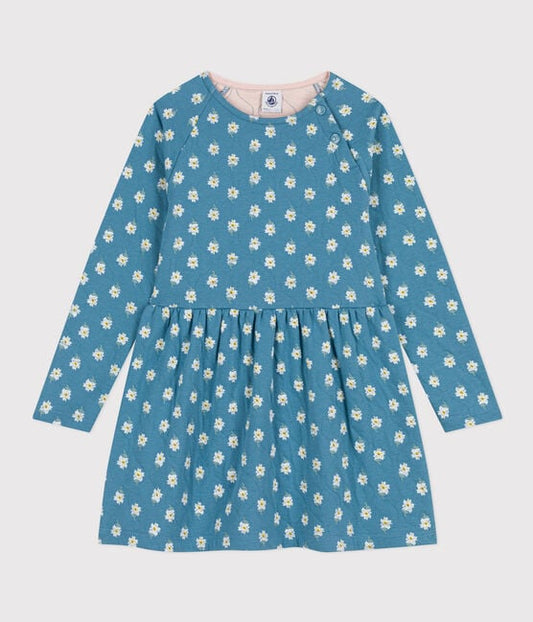 Petit Bateau girls tiny flowers print dress