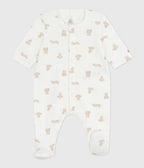 Petit Bateau infant teddy bear print footie
