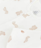 Petit Bateau infant teddy bear print footie
