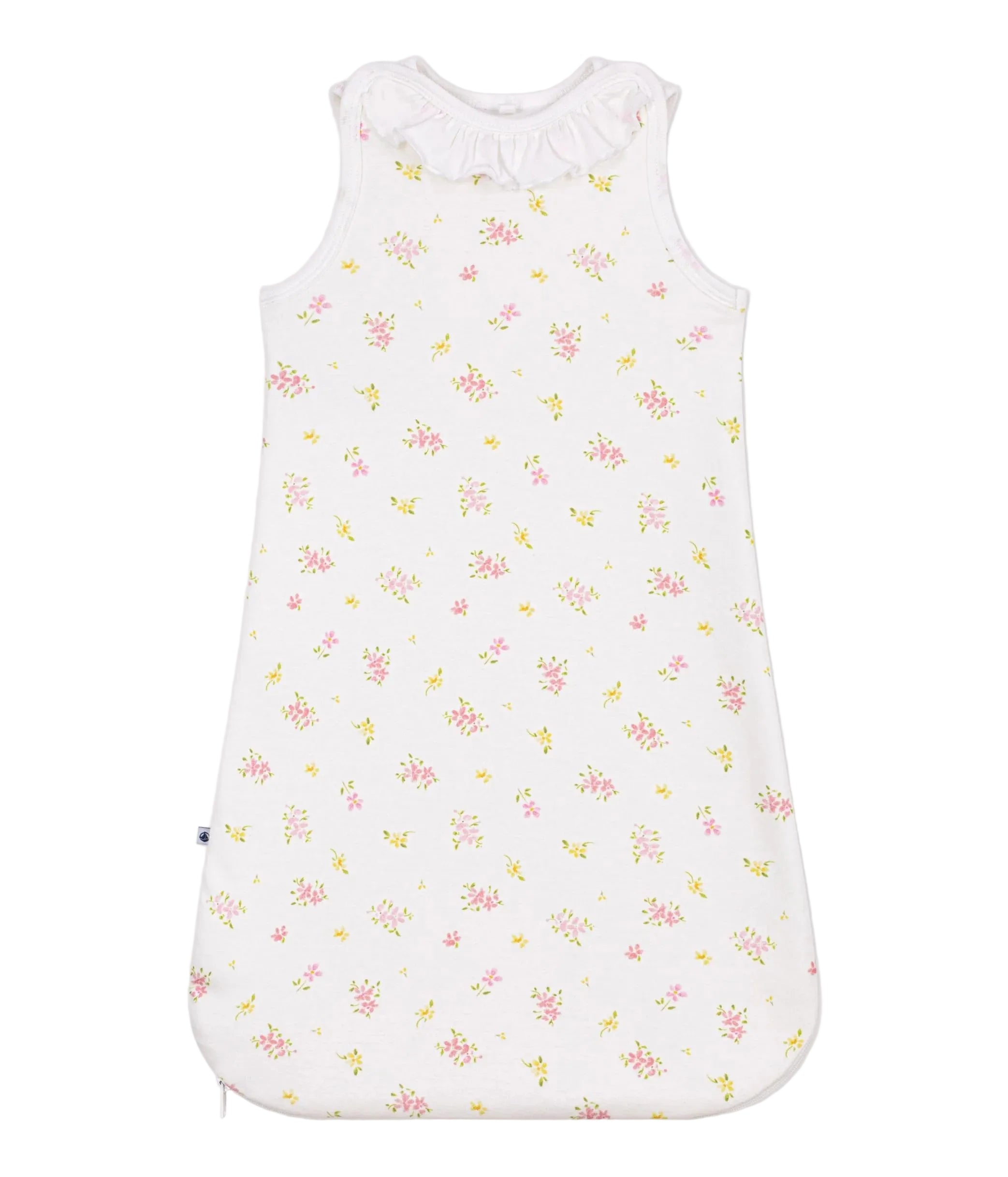 Petit Bateau floral sleepsack with ruffle collar
