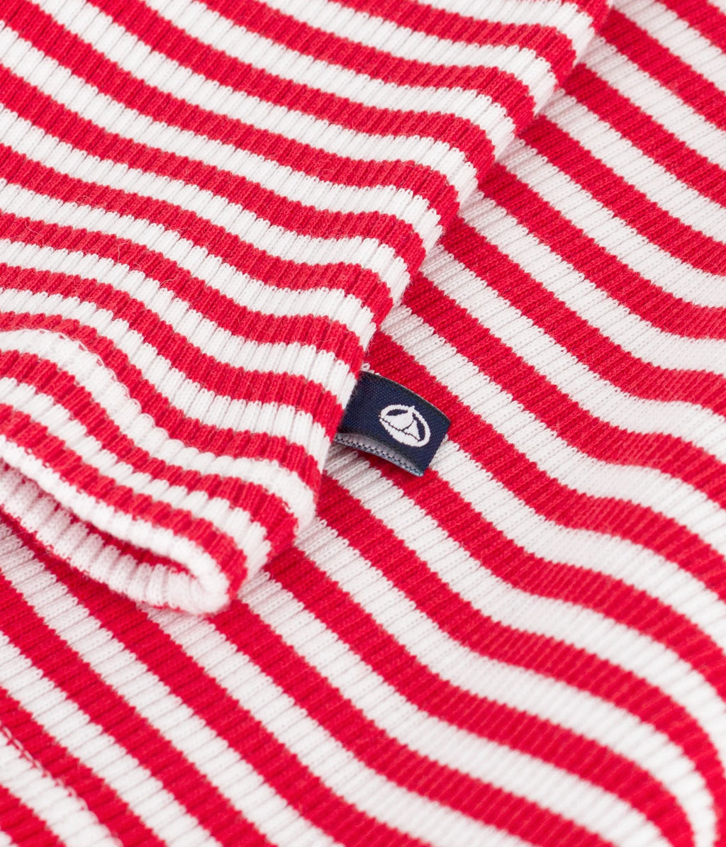 Petit Bateau girls stripe ribbed tee