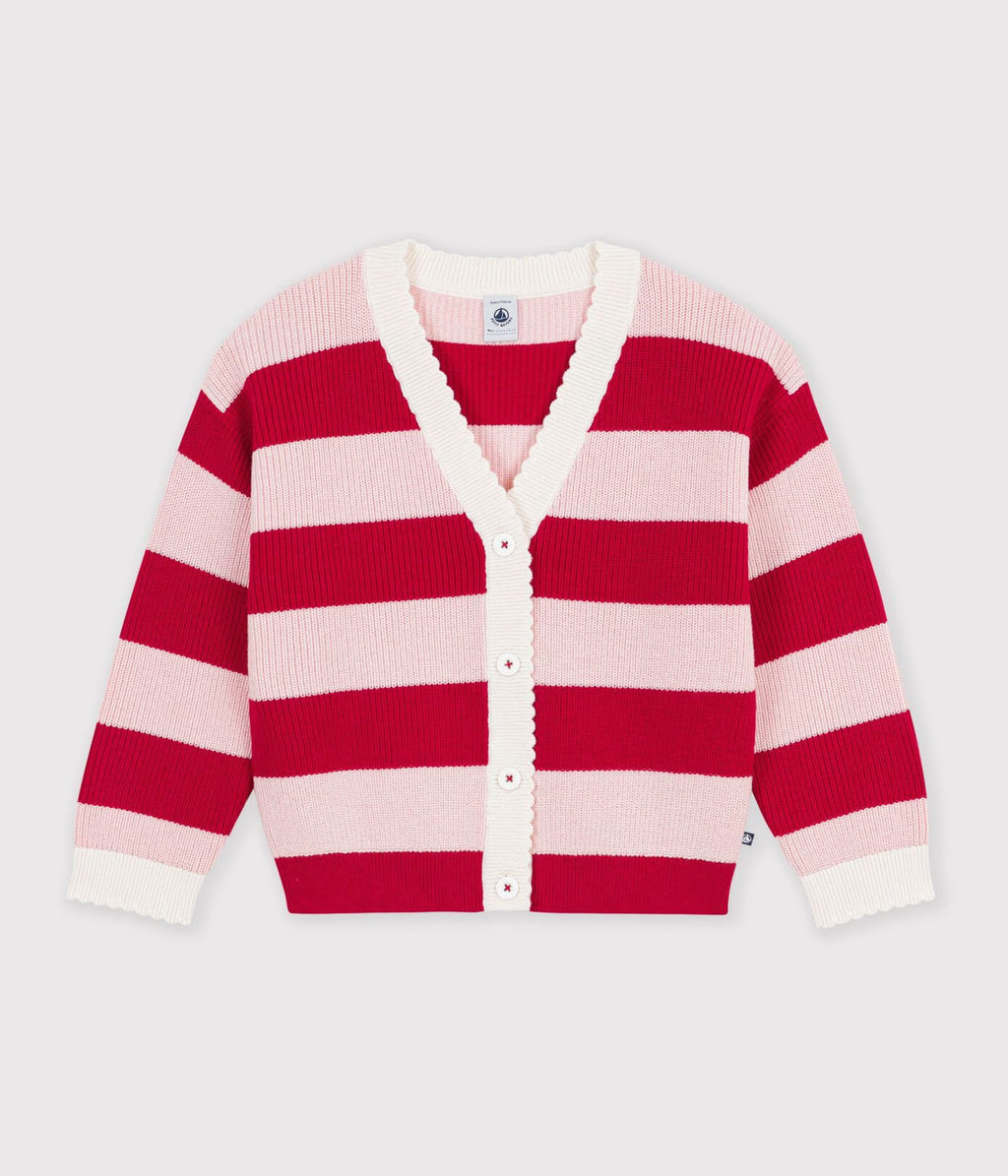 Petit Batau girls stripe knit cardigan