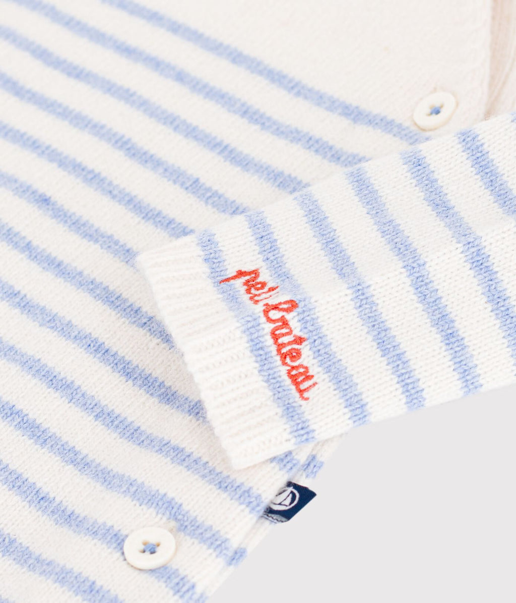 Petit Bateau infant stripe knit romper