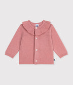 Petit Bateau infant girl ruffle collar cardigan