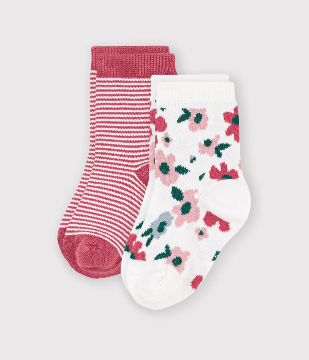 Petit Bateau infant girl 2-pack socks