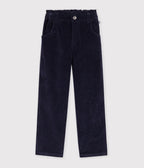 Petit Bateau girls paperbag corduroy pants