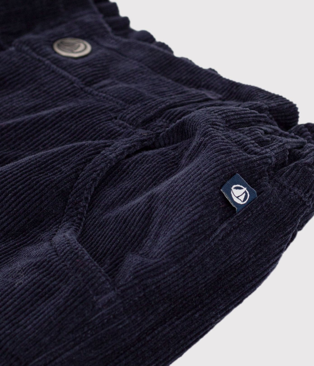 Petit Bateau girls paperbag corduroy pants