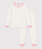 Petit Bateau girls heart print pajamas