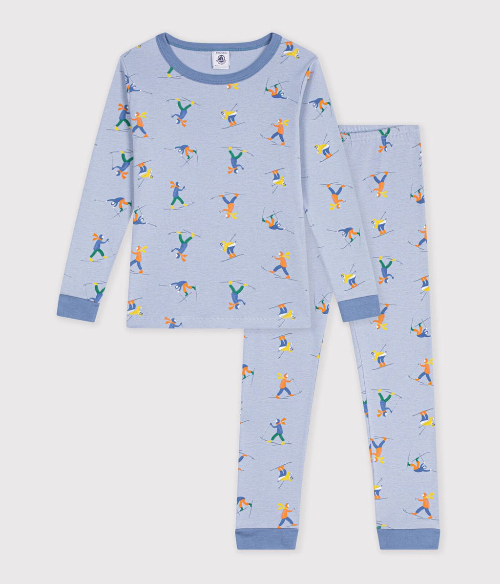Petit Bateau kids ski print pajamas