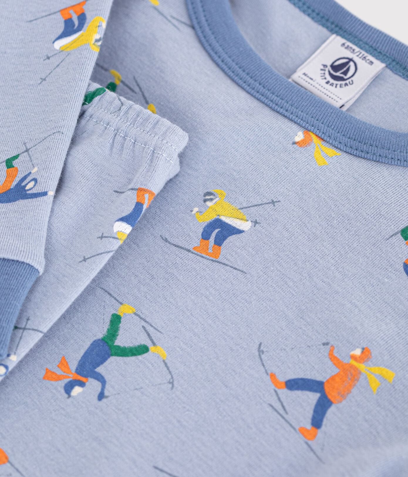 Petit Bateau kids ski print pajamas