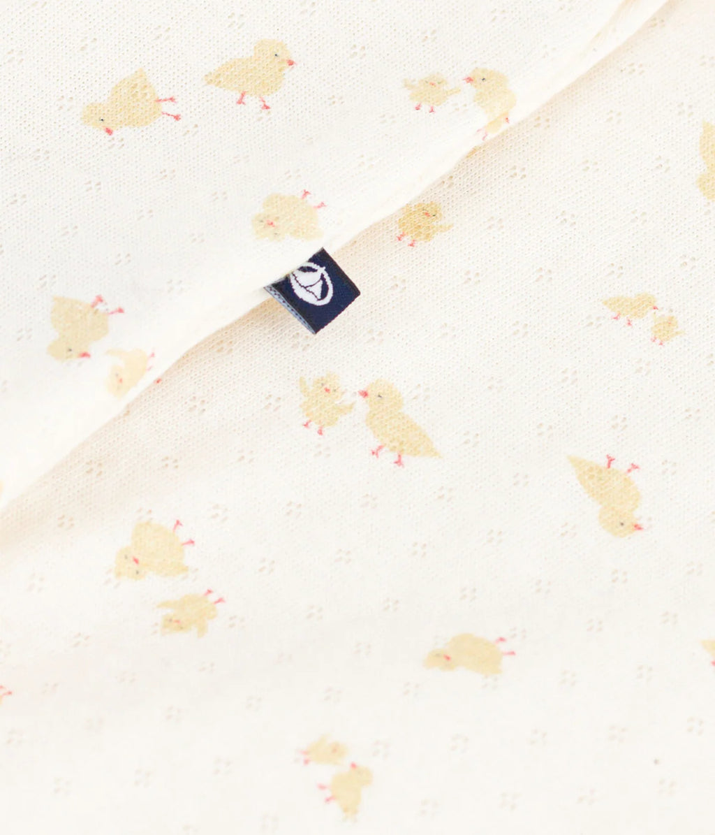 Petit Bateau infant baby chicks print romper
