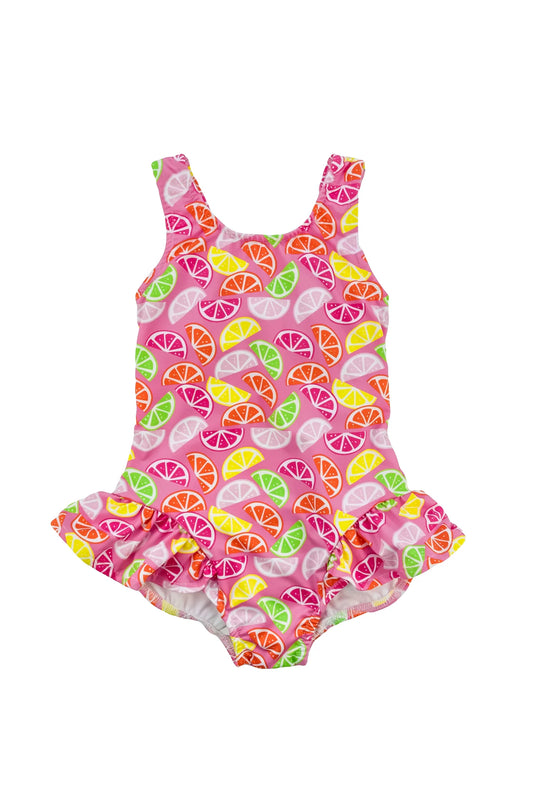 Florence Eiseman infant & toddler girl citrus print swimsuit
