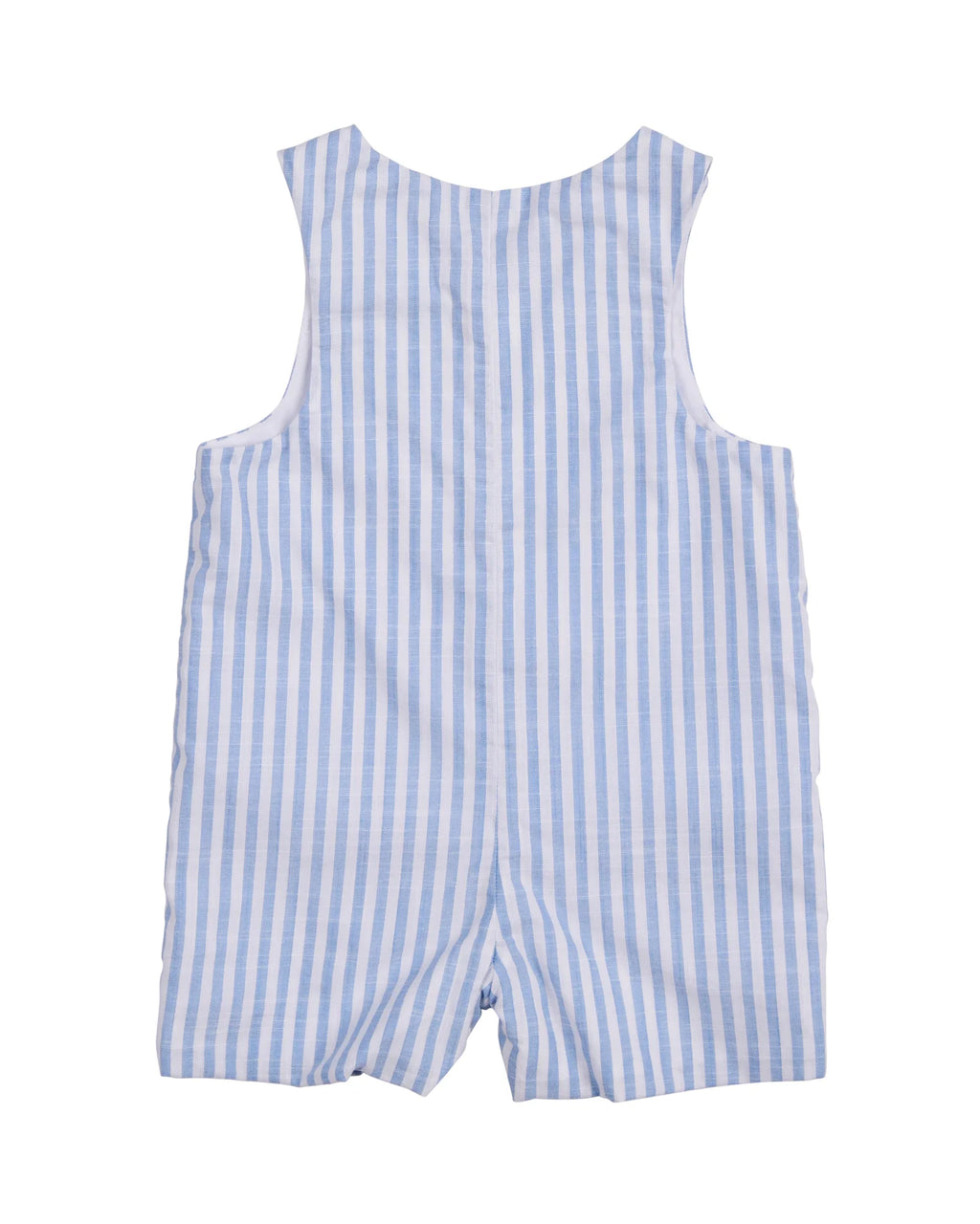 Florence Eiseman infant boy stripe linen-look shortall with airplanes