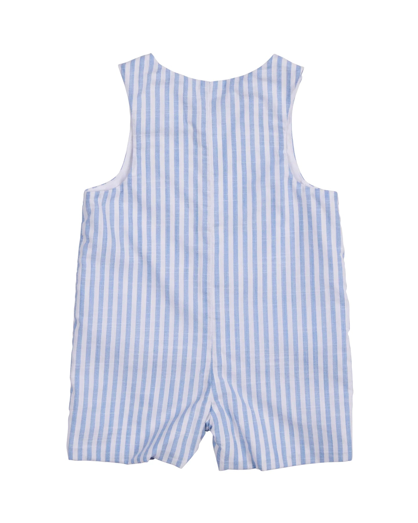 Florence Eiseman infant boy stripe linen-look shortall with airplanes
