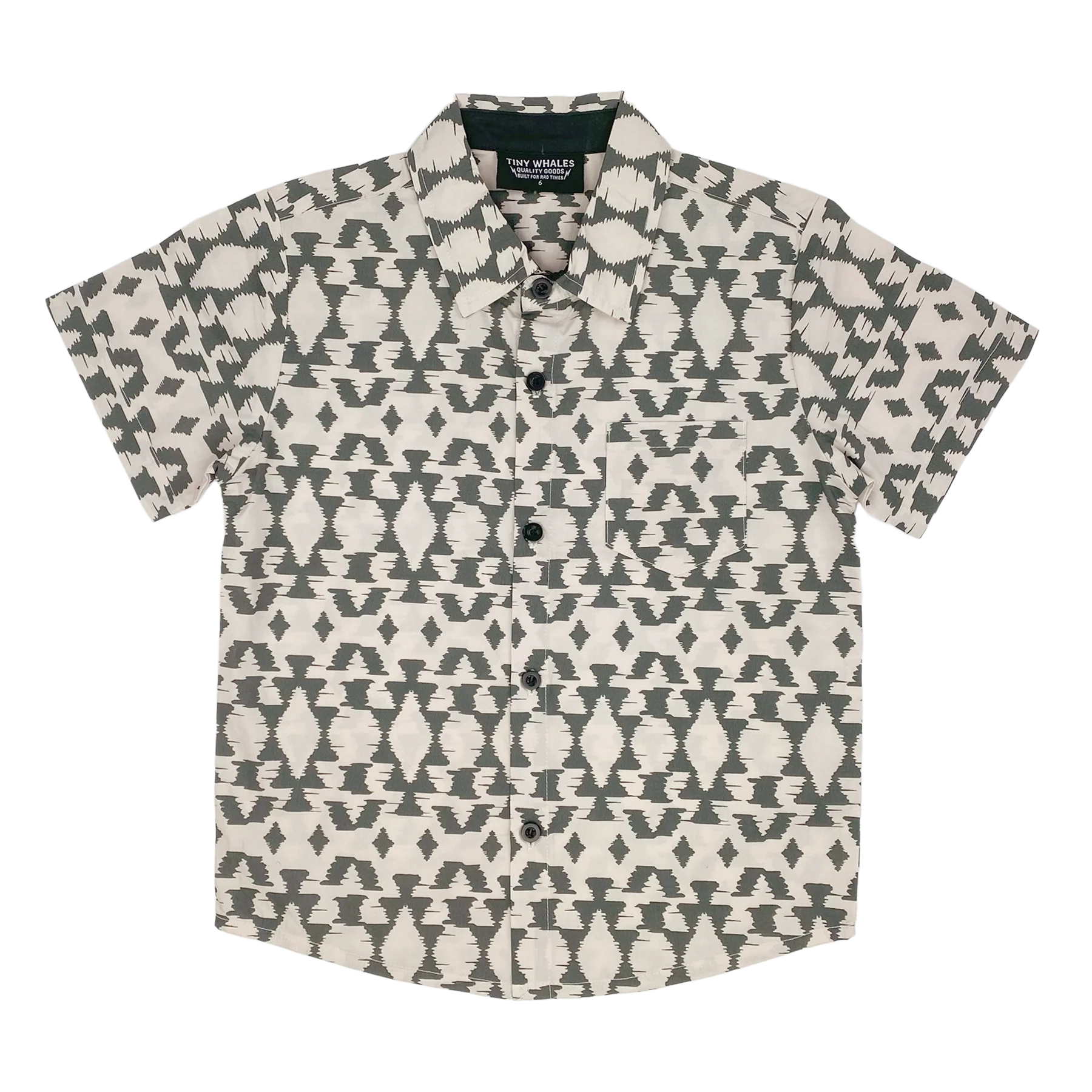 Tiny Whales boys camp button up