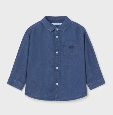 Mayoral infant boy chambray shirt