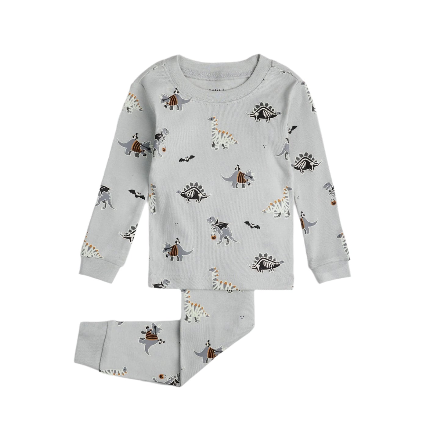 Petit Lem infant & kids glow in the dark dinoscaries pajamas