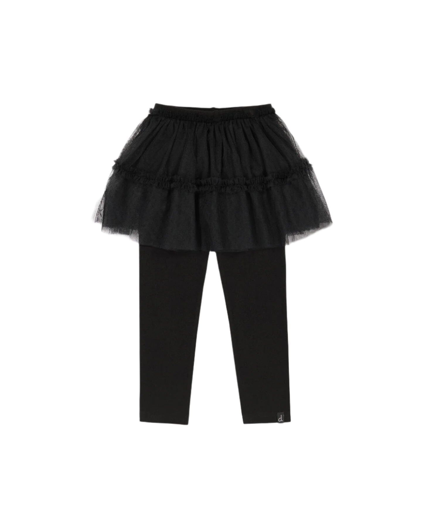 Deux Par Deux infant & girls leggings with attached tulle skirt