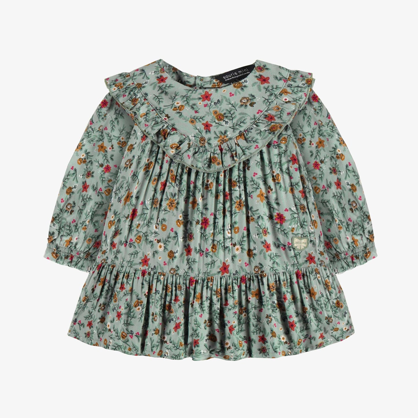 Souris Mini infant girl floral long sleeve dress
