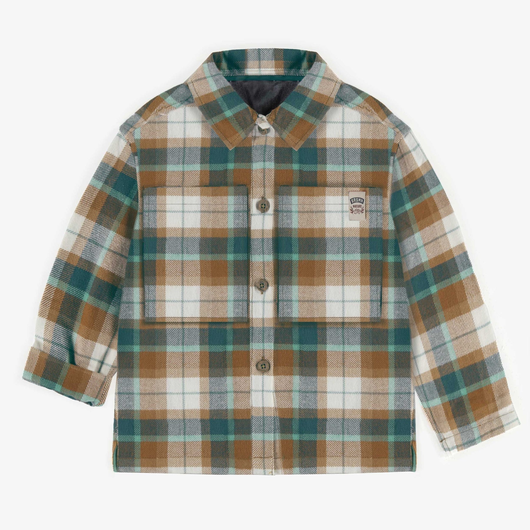 Souris Mini boys plaid flannel shirt
