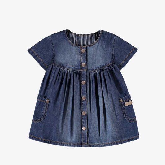Souris Mini infant girl denim dress