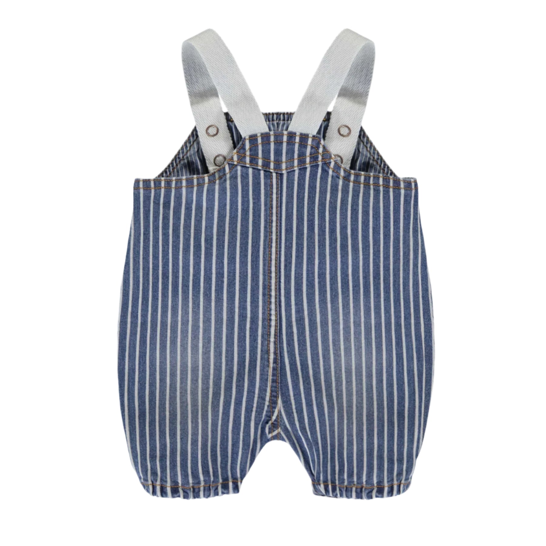 Souris Mini infant railroad stripe short overalls