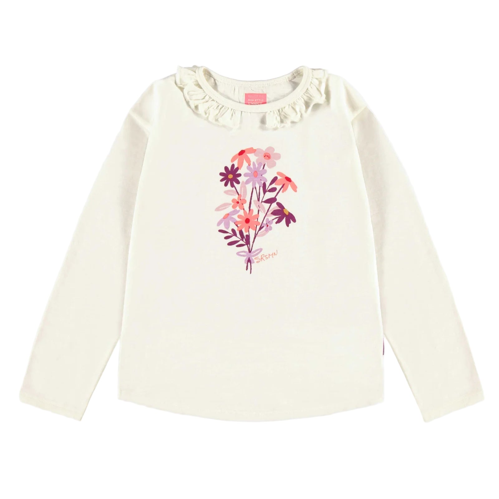 Souris Mini girls flower graphic long sleeve tee