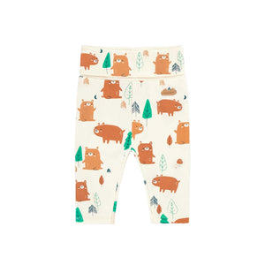 Souris Mini infant allover forest print pants